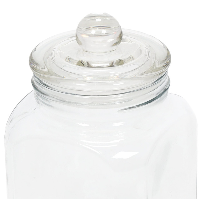Négyzet alakú süteményes üveg fedéllel, 1,2 l