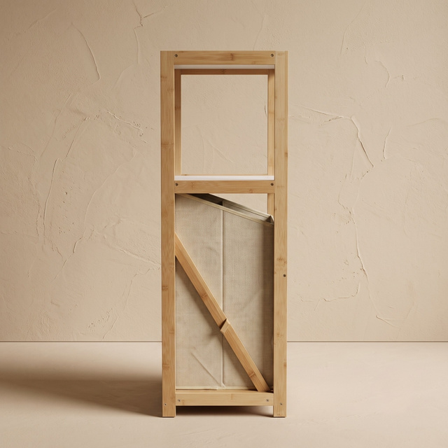 Bambusz mosókosár, 33 x 36 x 98 cm