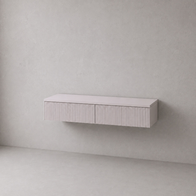 Függő konzol 2 fiókkal, bordázott előlap, 100 x 38 x 17 cm