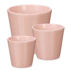 Kúpos virágcserepek készlete Ø 14, 17, 22 cm 