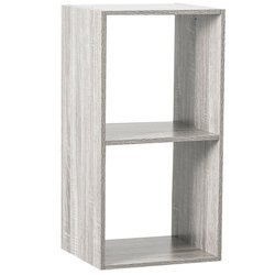 Dekoratív állvány, 2 rekesszel, magassága 67,6 cm, szürke