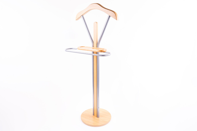 Öltönyakasztó, ruhák - 30x44x108 cm, ZELLER, világosbarna