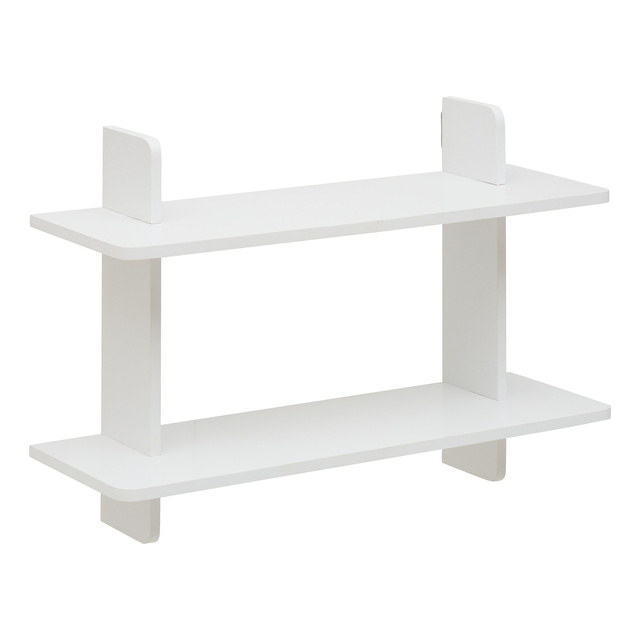 FIXY 2-szintes falipolc, 60 x 19 x 40 cm, fehér
