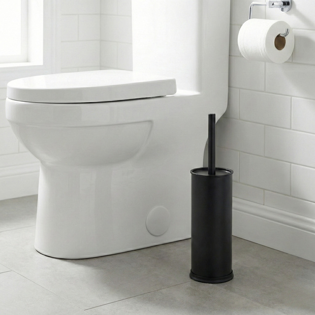 WC kefe tartó STAV, magasság 38 cm, fekete