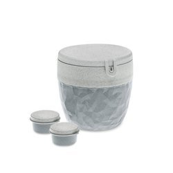 Reggeliző doboz, salátás és öntetes tároló BENTOBOX L, 3 elem, KOZIOL
