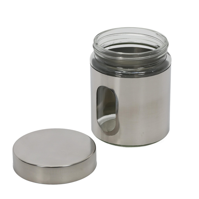 Üveges élelmiszertároló 600 ml, ZELLER, ezüst