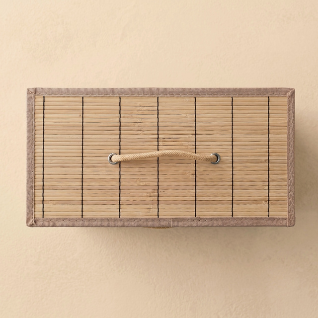 Bambusz mosókosár, 40 x 19 x 57 cm