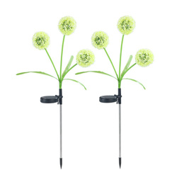 Napelemes kerti lámpák, LED pitypangok, 2 darab, 75 cm