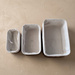 3 darab bambusz kosár textilbéléssel, 30 x 20 x 13 cm, fekete