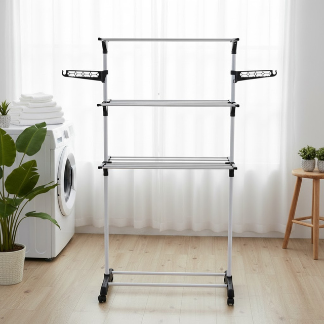 Függőleges ruhaszárító akasztókkal, 160 cm, ALTO