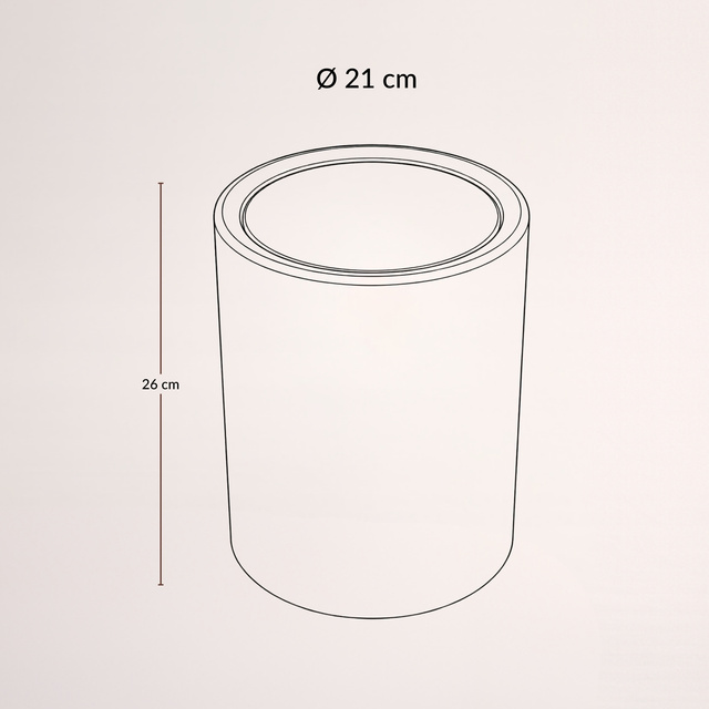 RUND fürdőszobai szemetes, 6 l, fehér