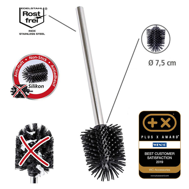 Öntisztító, szilikon WC-kefe ⌀ 7,5 cm, WENKO