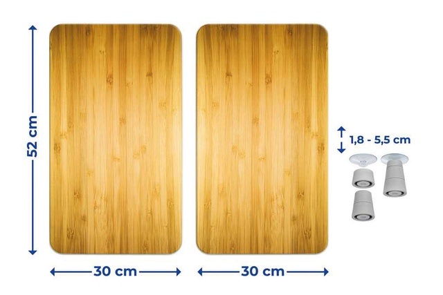 Üveg védőlapok FA HATÁSÚ a tűzhelyhez – 2 db, WENKO