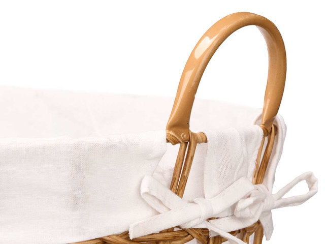 Szennyes kosár szövet betéttel és fogantyúkkal, 58 cm