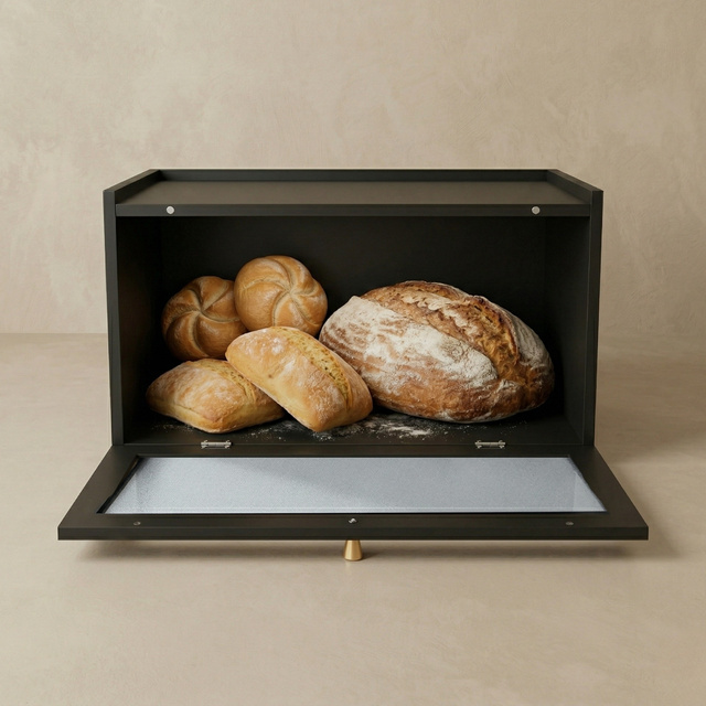 Bambusz kenyértartó VITRINE, 25 x 40 x 21,5 cm