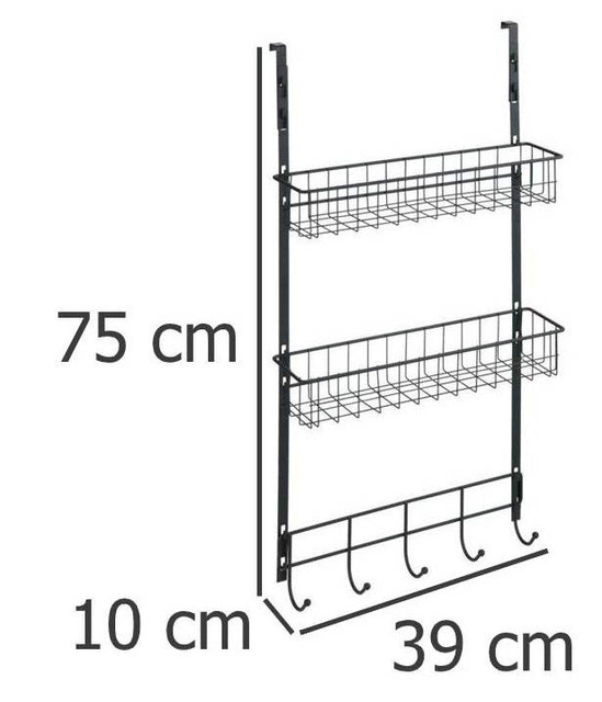 Konyhai polc ajtóra akasztókkal, WENKO