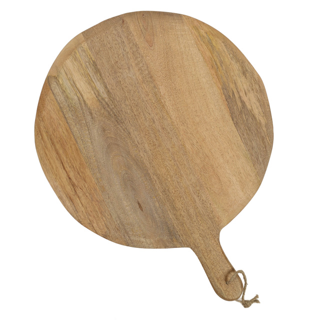 Mangófából készült kerek tálalódeszka, Ø 47 cm