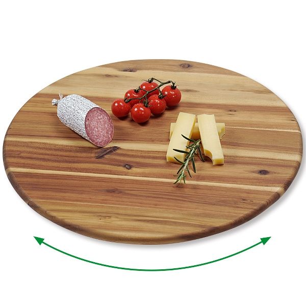 Forgó tálca snackek tálalásához akácfából, Ø 40 cm, Kesper