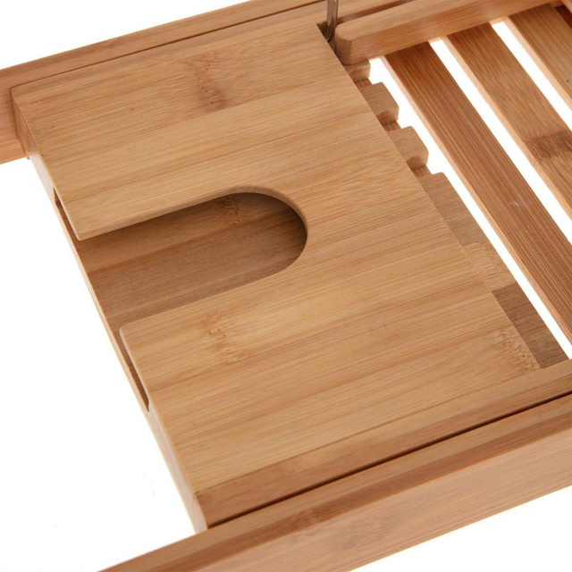 Bambusz fürdőkád polc, kihúzható, 70-105 cm