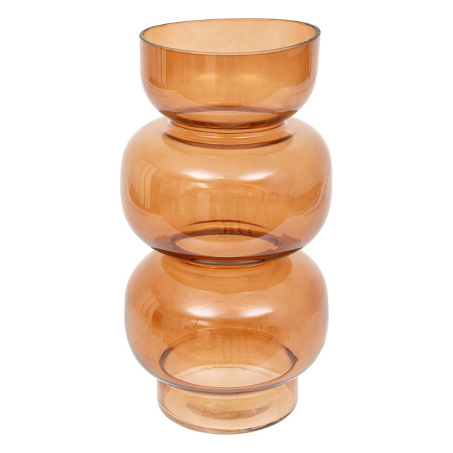 BE VINTAGE buborékos üveg váza, Ø 13,5 cm