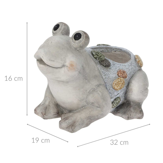 Kerti virágcserép figurával