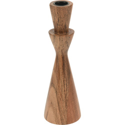 Fából készült gyertyaállvány, akácia, 22 cm