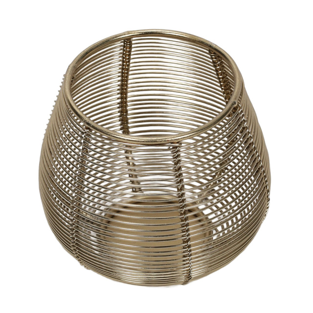 Fém tealight gyertyaállvány, arany színű