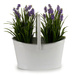 Zinc pot cover, fehér, 35,7 x 21,5 x 35 cm
