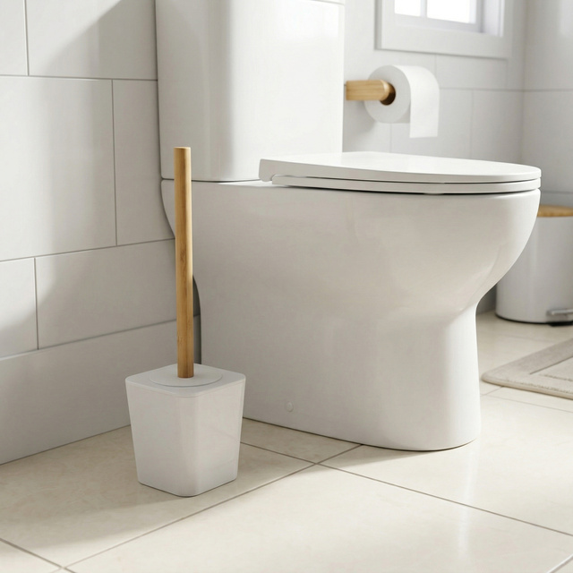Nyitott WC-kefe tartó NATUREO, fehér